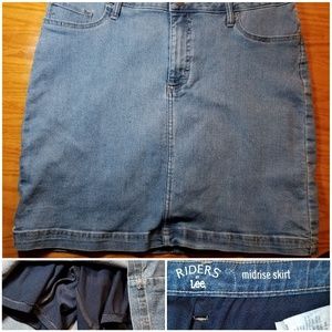 Lee Rider stretch jean skort EUC loose undershorts